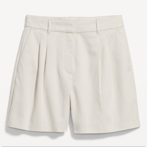 Old Navy Women’s Silver Gray Extra High-Waisted Taylor Trouser Shorts- Large NWT - Picture 3 of 9